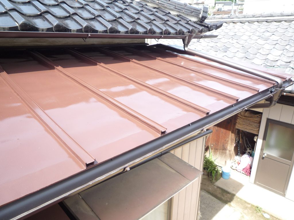 トタン屋根の塗装完成！