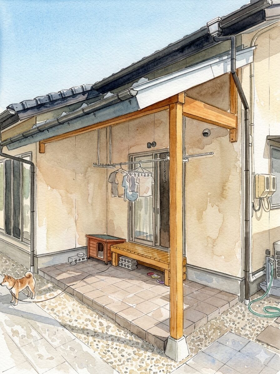 外観の印象がガラリと変わる！ひさし屋根のリフォーム。